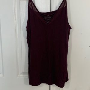 AE soft & sexy maroon tank top